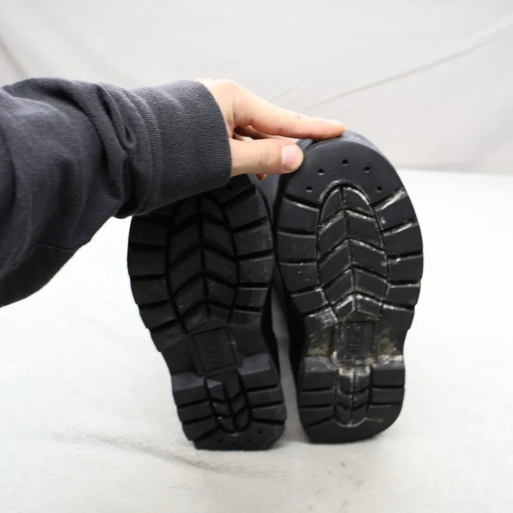 Muck Men 6M Rain Boots Black Rubber Chore Tall Steel Toe Work Waterproof Utility